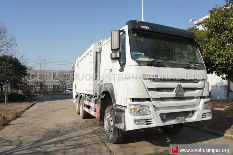 with 1 Year Warranty 6X4 HOWO 18m3 Compression Garbage Compactor Truck