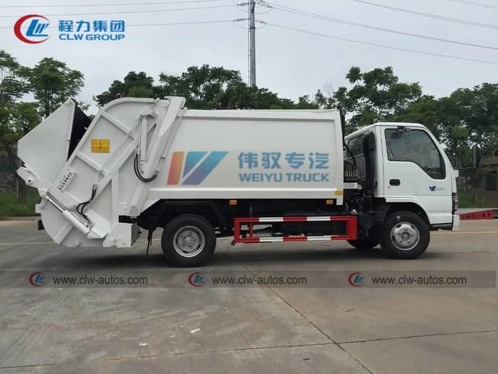 Hot Exported Japanese Isuzu 5cbm Compactor Garbage Vehicles 3tons Self Compressed Refuse Removal Truck