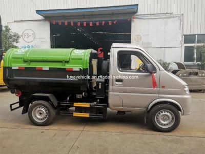 Gasoline 2ton 2 Ton 2 Cubic 2m3 Mini Hook Arm Garbage Truck