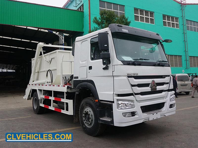 HOWO 10cbm Garbage Truck 10ton Skip Loader Bin Refuse Truck