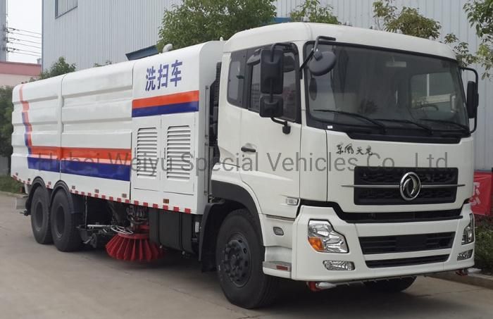 Dongfeng 20-25tons Heavy Duty 22cbm/22000liters High Pressure Water and Broom Cleaning Machine Road Washer Sweeper Truck