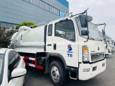 Sinotruk HOWO 2.5tons to 5 Tons 5000 Liters 8000 Liters 10000 Liters High Pressure Vacuume Sewage Truck