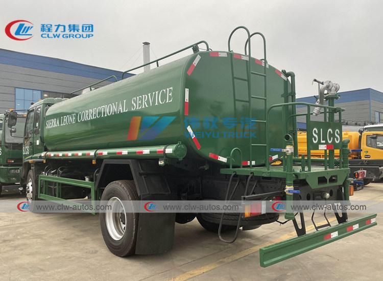 Japan 6 Wheels 14m3 4tons Watering Cart Water Carrier Tank Water Sprinkler Truck