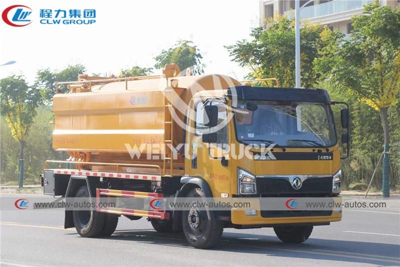 Dongfeng Furuicar 3000liters Water Tank 5000liters Sewage Tank High Pressure Jetting Vacuum Sewage Suction Truck Septic Tank Truck