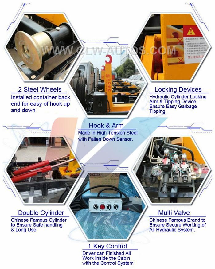Customized Hook Lift Garbage Truck Body Container CKD Parts Upper Structure with Factory Price