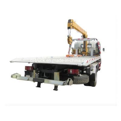 Sinotruk HOWO Flat Bed Wrecker Tow Truck with Boom Crane for Sale