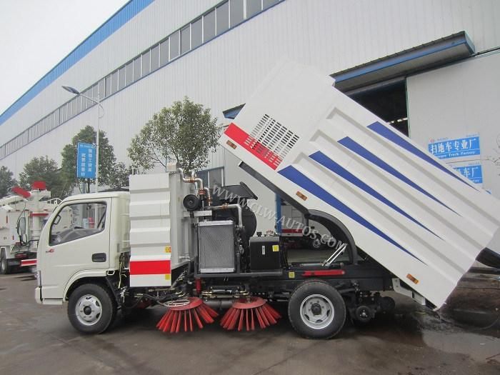 Dongfeng 2ton Road Cleaning Sweeping Truck High Pressure Washing Road Sweeper Truck