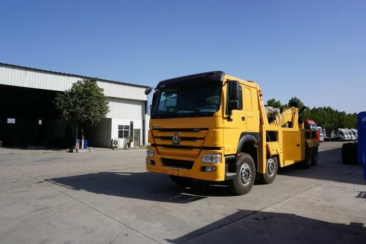 Sinotruk HOWO 8X4 40tons 360 Degree Rotation Boom Crane Recovery Road Wrecker Tow Truck