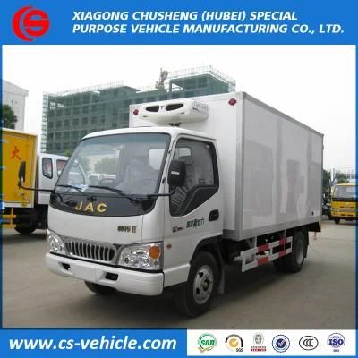 JAC 6 Wheels 4 Tons 5 Tons Refrigerator Truck Freezer Truck Refrigerated Box Van Truck