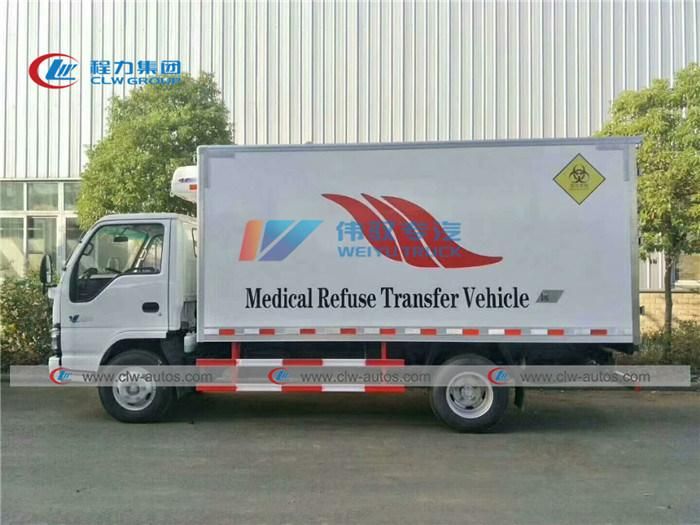4X2 Isuzu Refrigerated Van Medical Waste Truck Medical Refuse Transport Truck