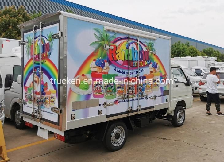 Ice Cream 1ton Small Freezer Cold Van Truck with Thermo King Refrigerator for Frozen Food Meat Inside City Delivery