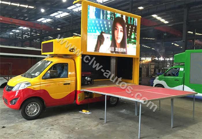 Foton Mini Advertising Truck with Mobile Stage Screen Lifting