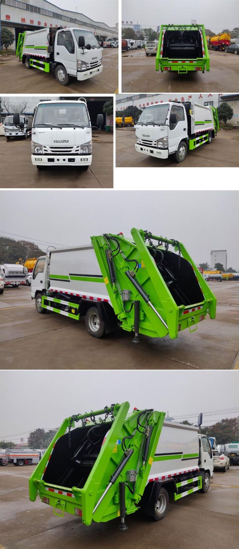 Isuzu 4*2 190HP Rear Load Refuse Garbage Compactor Truck