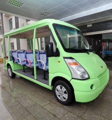 Stable Performance Cute Design Convertible Free Shuttle-11 Persons Electric Tourist Bus Sightseeing Car with Door 14-Seater