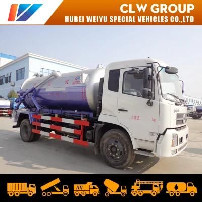 8000L Vacuum Septic Sewer Suction Truck 10tons Dongfeng Gully Emptier Tanker for Vietnam