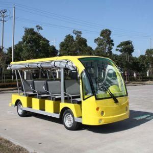 11 Passengers White Color Sightseeing Bus Tourist Car Classic Electric Car (DN-11)