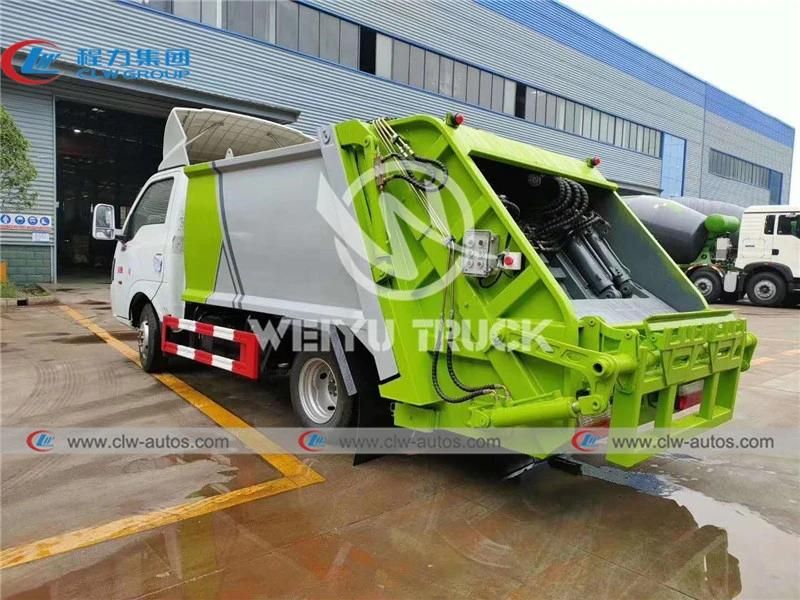 Dongfeng Tuyi 4X2 5000liters 5cbm 5m3 3tons 4tons Garbage Compactor Truck Rear Loading Compression Waste Removal Truck