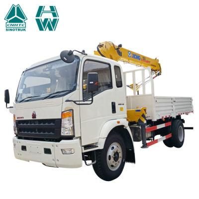Sinotruk HOWO 4X2 Light Duty Crane Boom Lifting Lifter Folded/Straight Telescopic Crane Truck 3t to 16t Factory Direct Price