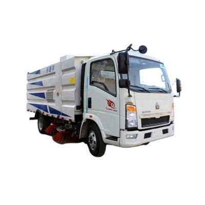 HOWO 6 Wheels Mobile Urban Street Clean Sweeping Truck