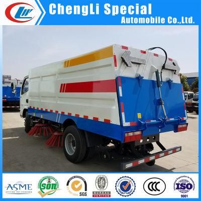 Street Cleaning Stainless Steel Tank Dongfeng Road Sweeper Truck