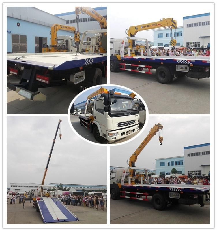 Chinese Factory Small Right Hand Drive Sinotruk HOWO 6 Wheel 4ton Self Loader Tow Truck with Crane