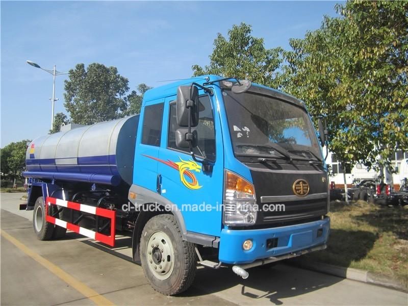 FAW 4X2 Type 10000 Liter Water Truck with Insulating Layer