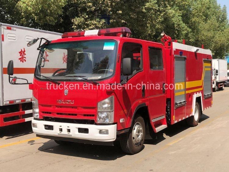 Isuzu Water Cannon Fire Fighting Truck Resue 3ton 4ton Fire Engine for Gas Station and Residential Area Saving