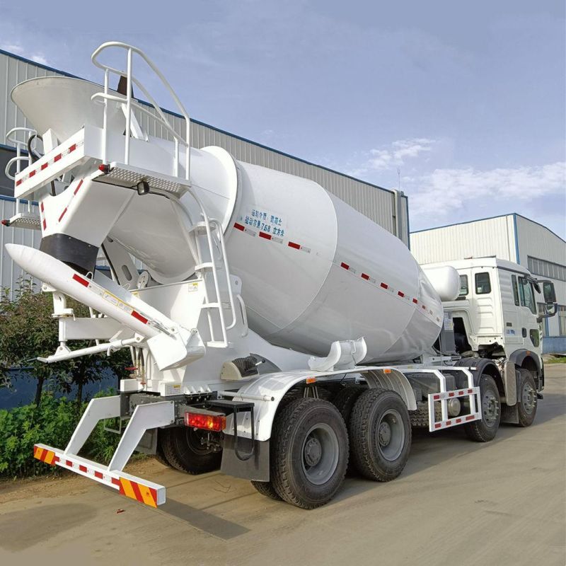 12 Cbm Concrete Mixer Truck HOWO 4 Axles 17200kgs Capacity