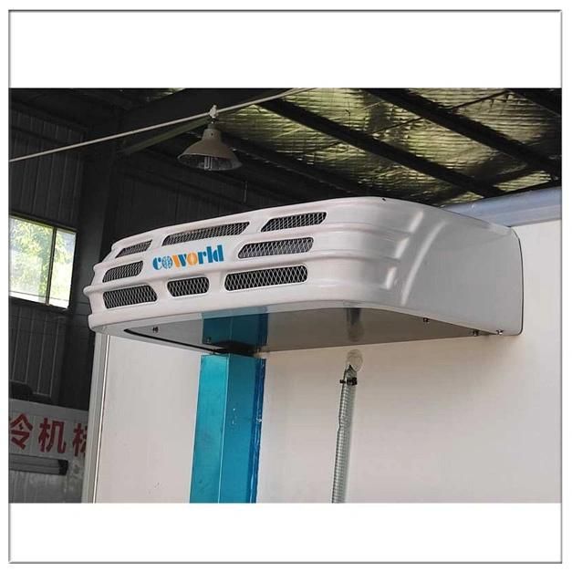 Engine Power Split Front Mounted One Condenser Fan Copper Tube Evaporator R134A Frozen Meat Food Seafood Chicken Truck Refrigeration Unit