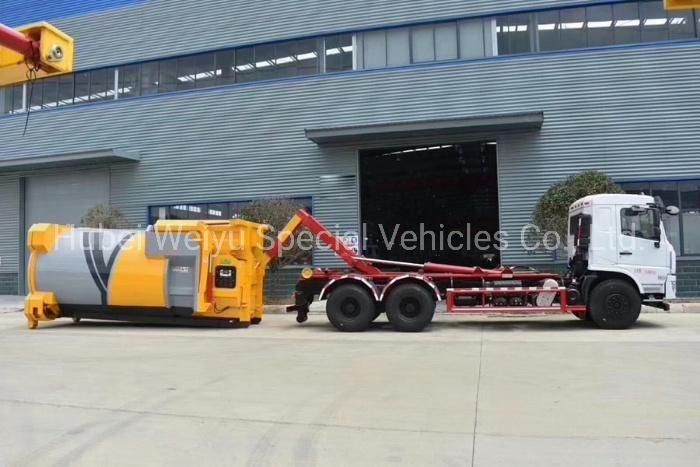 18cbm/18000liters Dongfeng Hook Lift Arm Garbage Truck Large Roll off Container Garbage Truck for Sale