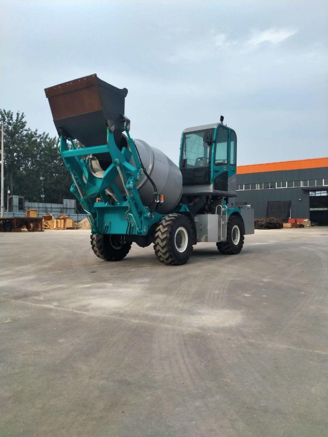 Self Loading 1.5m3 Concrete Mixer Cement Mixer