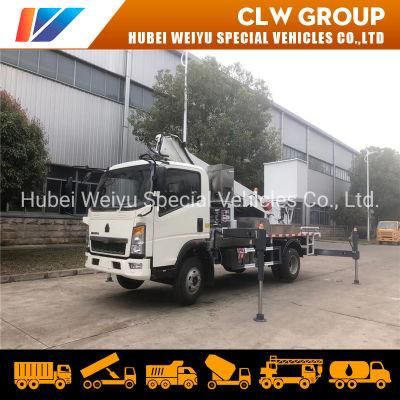 HOWO 4X2 Hydraulic 15m Telescopic Boom Truck Aerial Working Platform Truck with Insulated Bucket