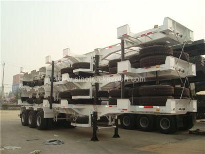 3 Axles 60t 45-Foot-Skeletal-Trailer Truck