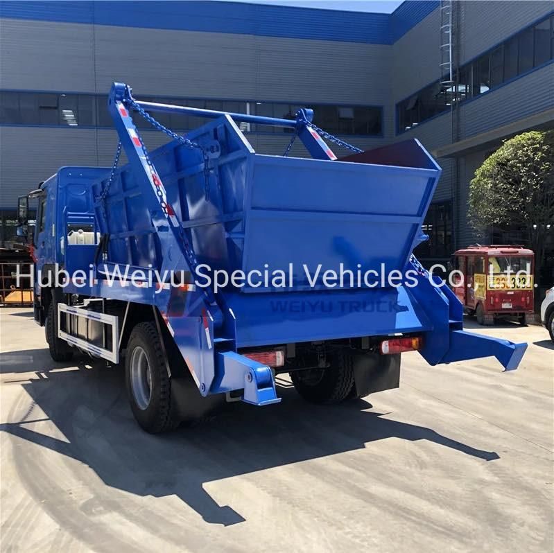 Sinotruk HOWO 266HP 10 Tons Arm Roll Container Swing Arm Skip Loader Garbage Truck