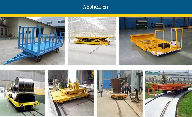 Material Handling Rail Transfer Cart Flat Trolley