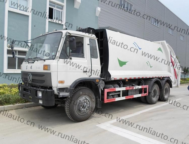 Dongfeng 6X4 18m3 Garbage Compactor Truck with Self Loading Function at Rear for Sale