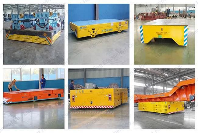 S Shape Rail Transport Cart Automated Operated Handling Trolley