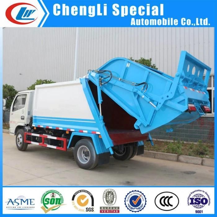Mini Road Cleaning 3cbm to 6cbm Garbage Compactor Truck