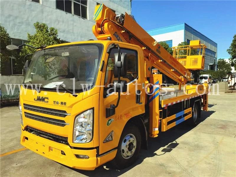 China Brand Jmc 4X2 23meters Telescopic Boom Aerial Work Platform Truck with Hydraulic Lifter Boom Truck