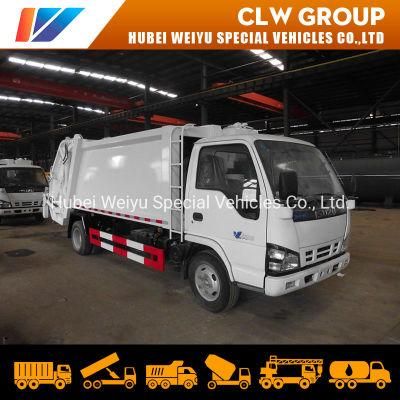 Japanese Isuzu 5cbm 5m3 Compactor Garbage Vehicles 3tons Self Compressed Waste Collection Truck to South America Countries