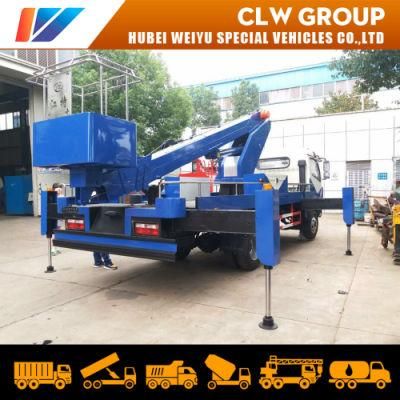 Hot Sale China 21m 22m Aerial Working Bucket Truck Mounted High-Altitude Work Platform 21/22 Meters Cherry Fruits Pickup Truck