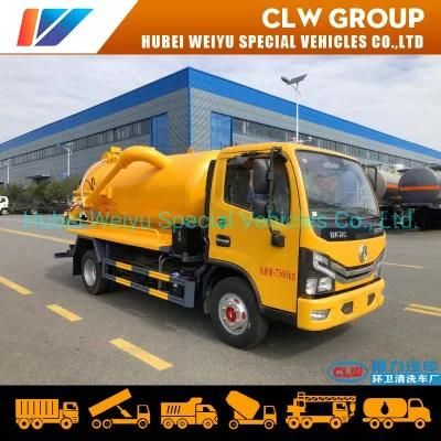 Dongfeng Duolicar 4000liters 4cbm 4m3 Vacuum Sewage Suction Truck Septic Tank Truck Waste Water Suction