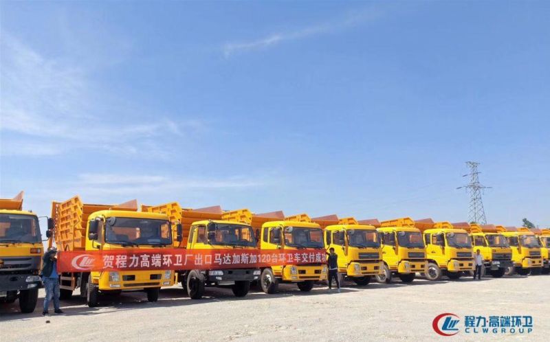 Dongfeng Kingrun 8m3 10m3 LHD or Rhd Side Loader Garbage Truck for Sale