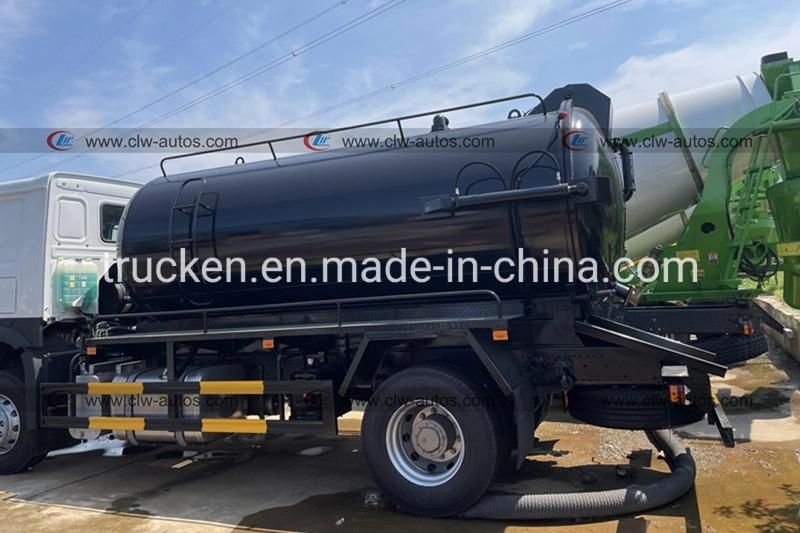 HOWO 4X2 6 Wheels 290HP 8m3 Vacuum Pump Sewer Jetting Truck High-Pressure Jetting Hose Sewage Suction Cleaning Truck