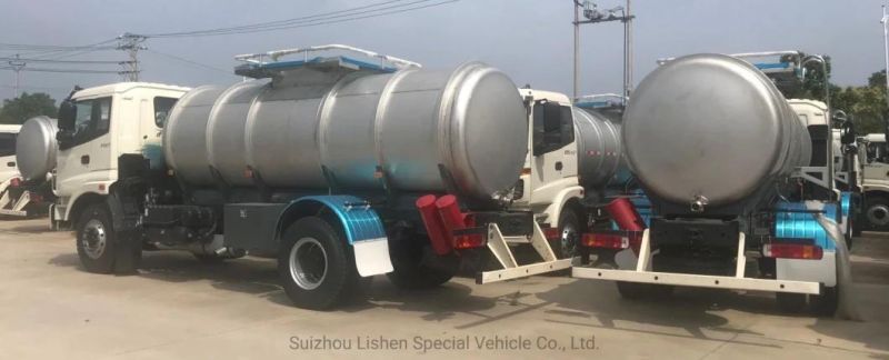 Stock Foton Water Truck 10000L, Stainless Steel 304 Tank with Gasoline Water Pump