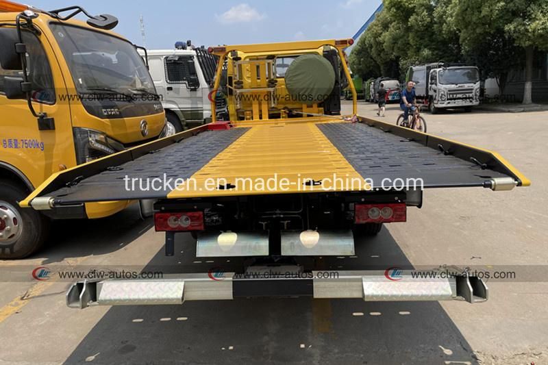 Foton Aumark 4X2 5t Hydraulic Platform Small Road Wrecker Flatbed Tow Truck for Sale