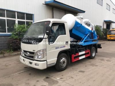 Foton Forland 2000 Liters 3000 Liters Mini Sewage Truck with Vacuum Pump