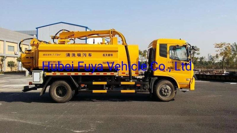 Dongfeng Small 6tons Sewage Suction Cleaner 6000 Litres High Pressure 6m3 Fecal Suction Truck