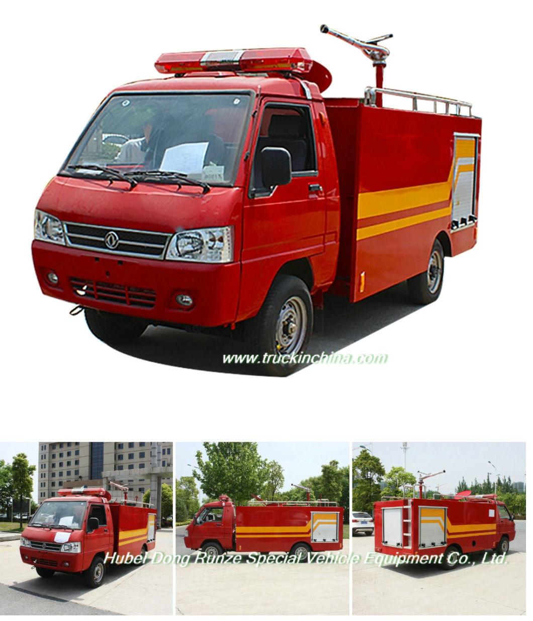 Dongfeng Gasoline Portable Pump Fire Truck with 1.5 Cbm Water Tank