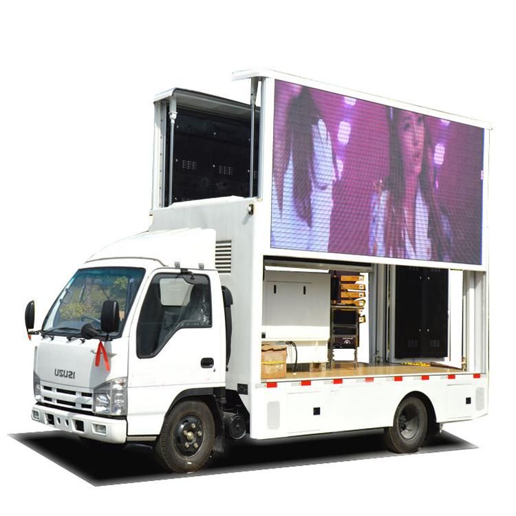 P4 P5 P6 Outdoor Mobile Full Color Display Screen LED Advertising Truck with Stage